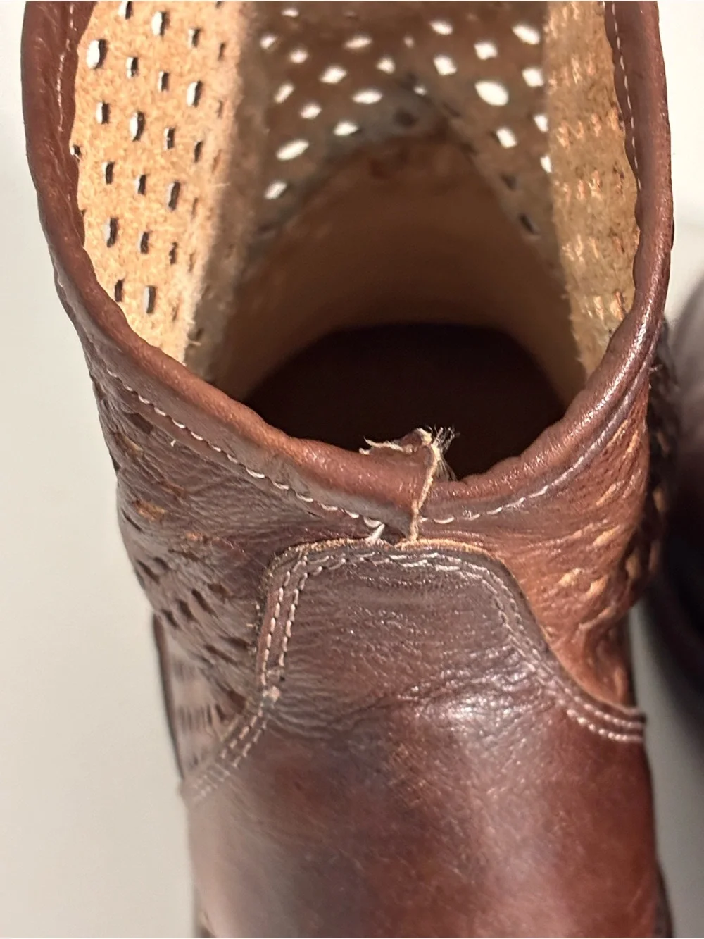 Bed Stu Cobbler Series Ankle Booties Womens Size 8 Brown Leather Wedge Western